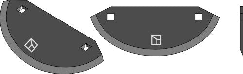 Fodder mixer knives - hard metal faced