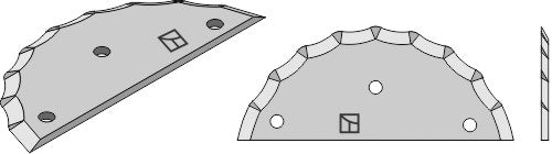 Fodder mixer knives