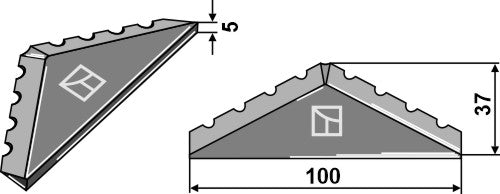 Counter-blade to weld on