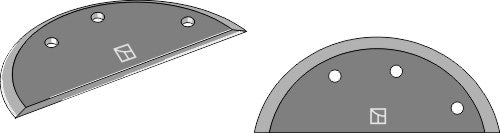 Fodder mixer knives