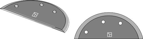 Fodder mixer knives