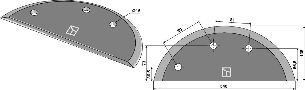 Fodder mixer knives