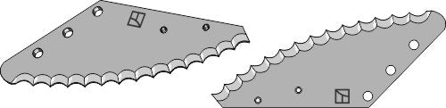 Fodder mixer knives