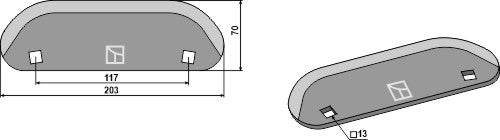 Fodder mixer knives