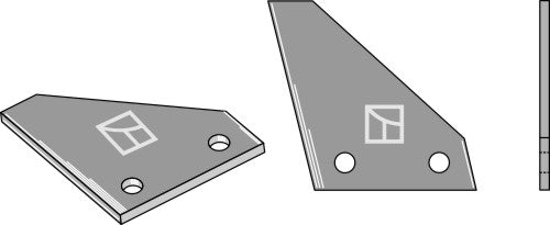 Fodder mixer knives