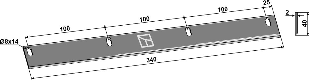 Fodder mixer knives