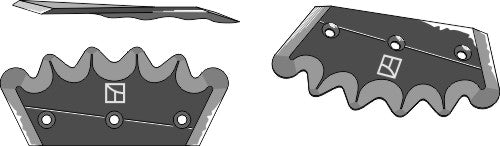 Fodder mixer knives - hard metal faced, right