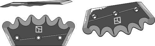 Fodder mixer knives - hard metal faced, left