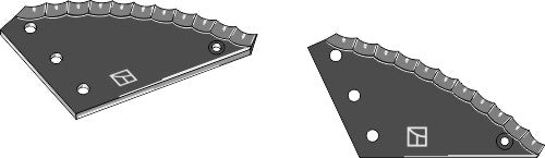 Fodder mixer knives - hard metal faced