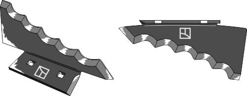 Fodder mixer knives - hard metal faced, right