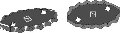 Fodder mixer knives, left
