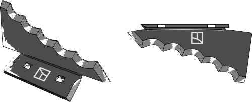 Fodder mixer knives - hard metal faced, right