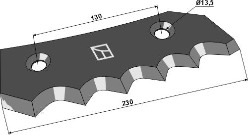 Fodder mixer knives