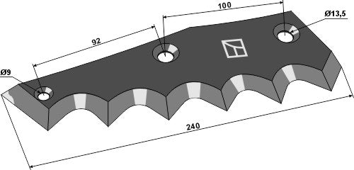 Fodder mixer knives