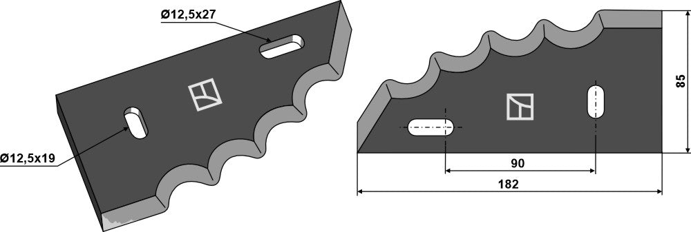Fodder mixer knives, left