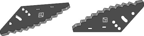 Fodder mixer knives