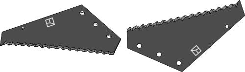 Fodder mixer knives - hard metal faced
