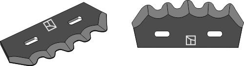 Fodder mixer knives - hard metal faced