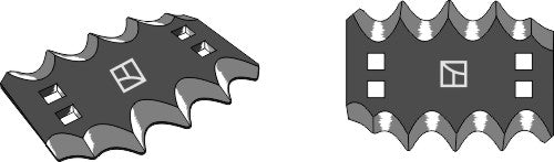 Food mixer knive - hard metal faced, right