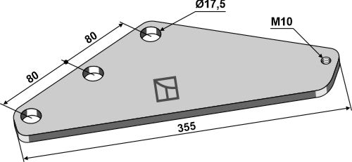 Support plate - not painted