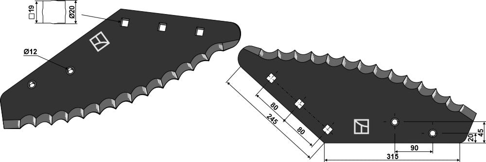 Food mixer knives - hard metal faced