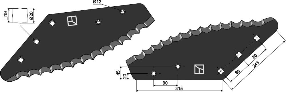 Food mixer knives - hard metal faced