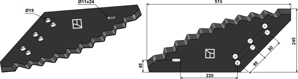 Food mixer knives - hard metal faced
