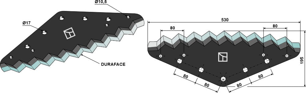 Food mixer knives - DURAFACE