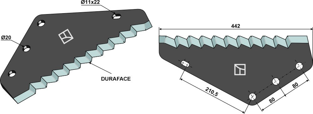 Food mixer knives - DURAFACE