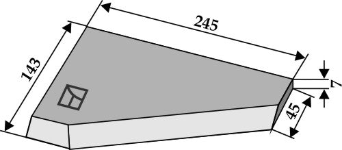 Left-side corner knife
