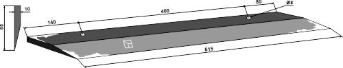Lateral knife 615mm - left model