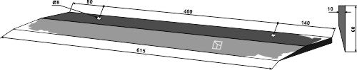 Lateral knife 615mm - right model