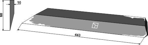Lateral knife 443mm - right model