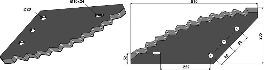 Food mixer knives
