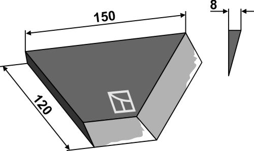 Right-side corner knife