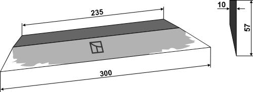 Lateral knife 300mm