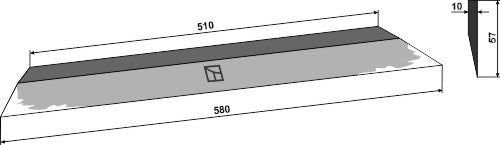 Lateral knife 580mm