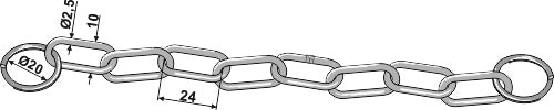 Safety-chain, galvanized
