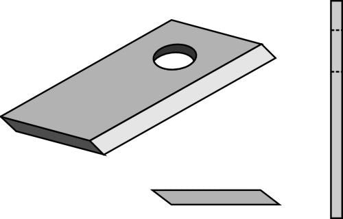 Rotary mower blade 96x48mm