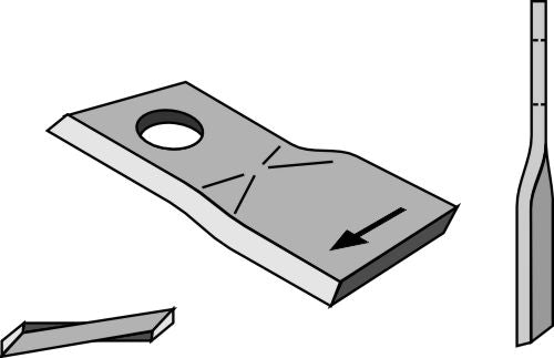 Rotary mower blade 112x48mm