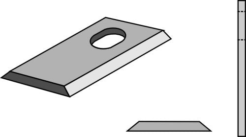 Rotary mower blade 92,5x50mm