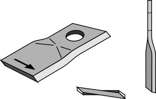 Rotary mower blade 96x50mm
