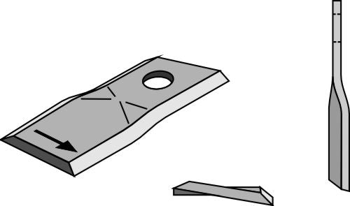 Rotary mower blade 95x45mm