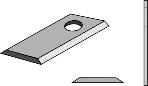Rotary mower blade 105x47mm