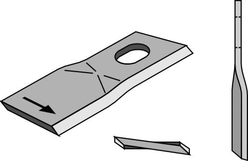 Rotary mower blade 126x48mm