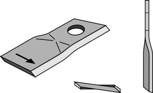 Rotary mower blade 120x48mm