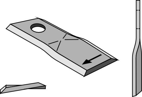 Rotary mower blade 107x45mm