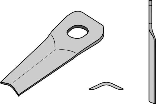 Rotary mower blade 163x60mm