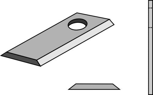 Rotary mower blade 96x40mm