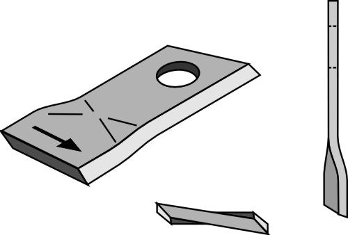Rotary mower blade 94x48mm